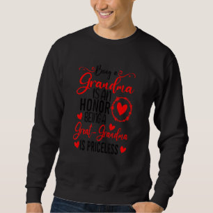 Att vara mormor är en ära att vara Underbar mormor Lång Ärmad Tröja