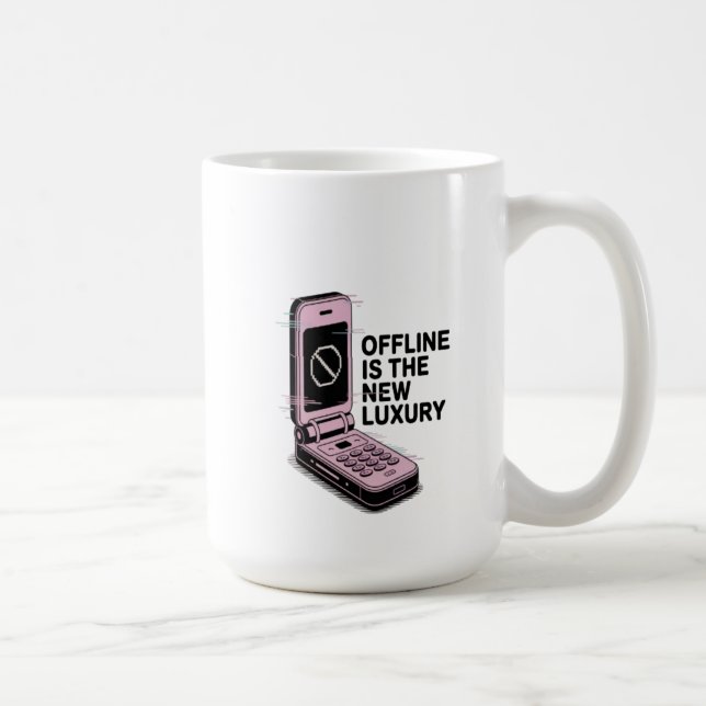 Att vara offline är den nya lyxen kaffemugg (Höger)