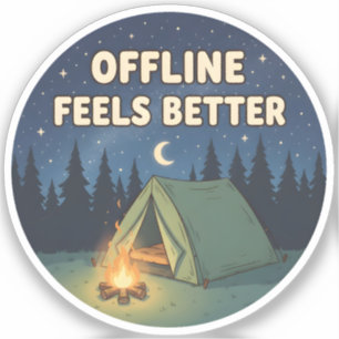 Att vara offline känns bättre klistermärken