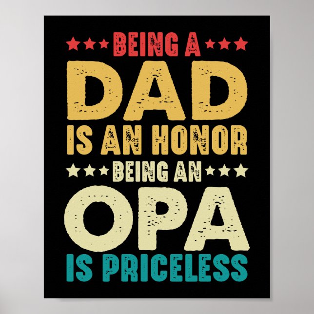 Att vara Pappa är heligt som OPA är ovärderligt Poster (Framsidan)