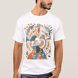 "Att vara pappa Baddy" Chopper-pappa Geometric T Shirt