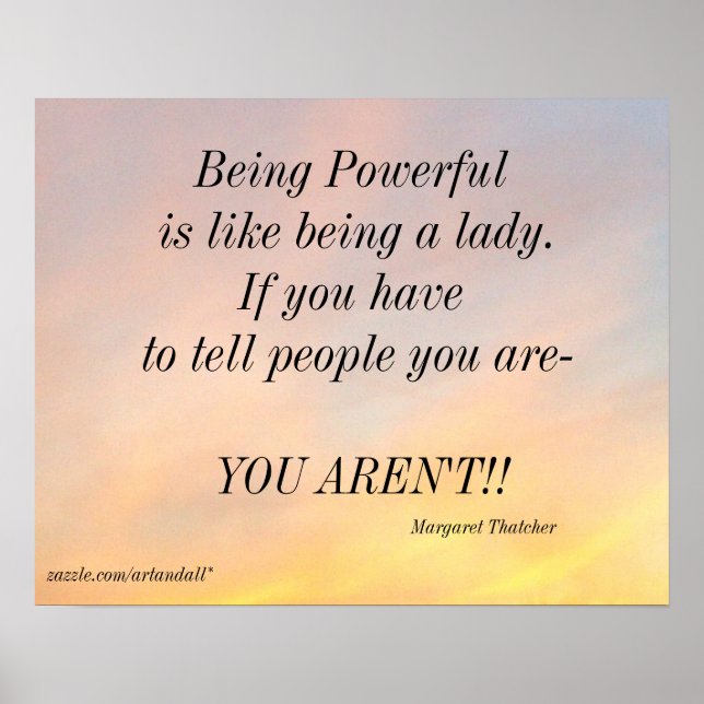 ATT VARA POWERFUL MARGARET THATCHER POSTER (Framsidan)