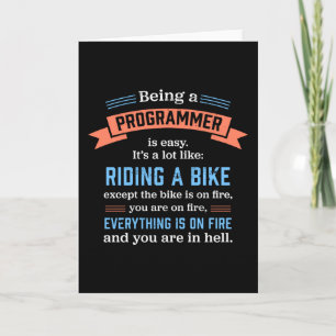 Att vara programmerare - Lustigt kodningsstöd Kort