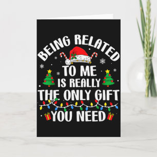 Att Vara Relaterad Till Mig Rolig Jul Familj Xmas Kort