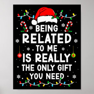 Att Vara Relaterad Till Mig Rolig Jul Familj Xmas Poster