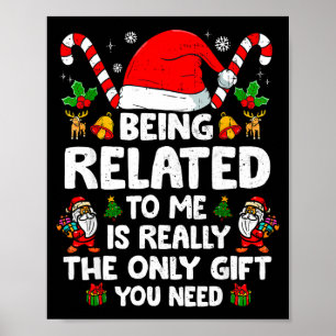 Att Vara Relaterad Till Mig Rolig Jul Familj Xmas Poster