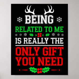 Att Vara Relaterad Till Mig Rolig Jul Familj Xmas Poster
