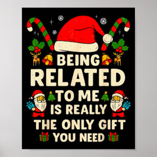 Att Vara Relaterad Till Mig Rolig Jul Familj Xmas Poster