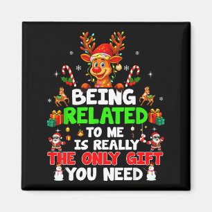 Att vara släkt med mig Rolig jul familj Xmas Pa Magnet