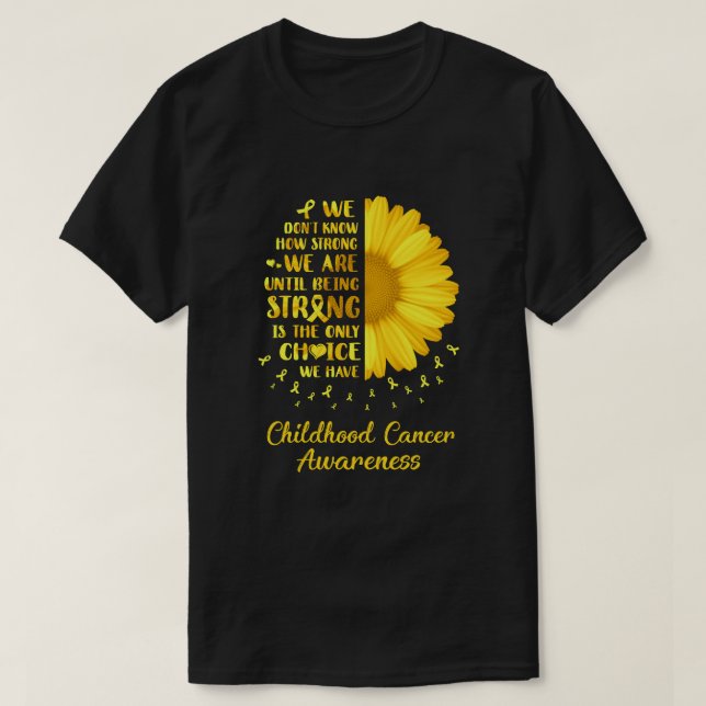 Att vara stark Daisy utan Guld barncancer T Shirt (Design framsida)