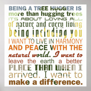Att vara Tree hugger Poster