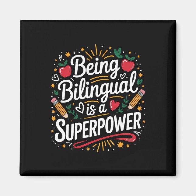 Att vara tvåspråkig är min superkraft Esl lärare s Magnet (Framsidan)