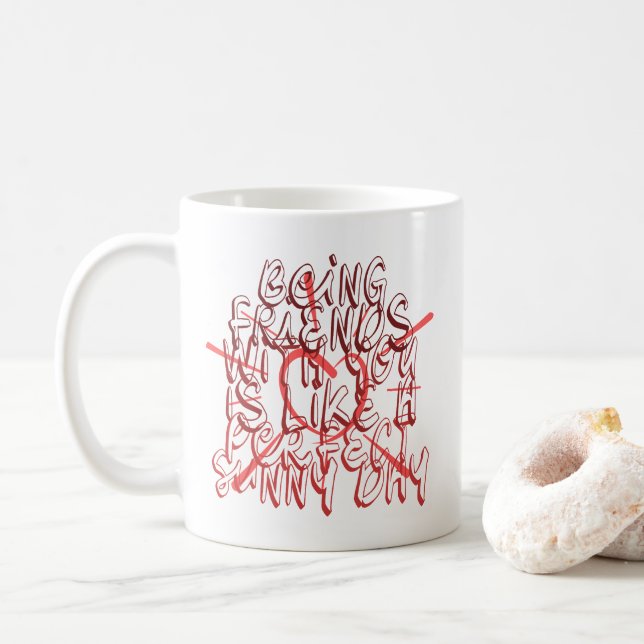 Att vara vän med dig är som en perfekt solig dag kaffemugg (Med munk)