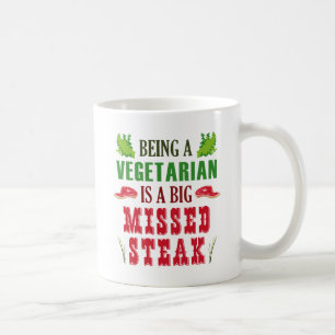 Att vara vegetarian är en stor felad grej kaffemugg