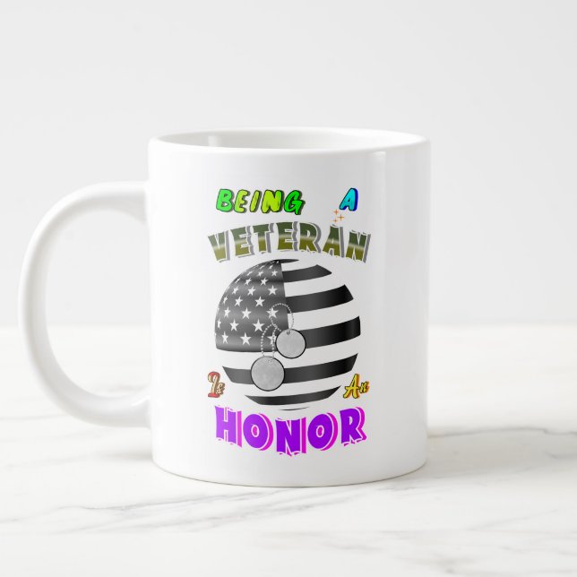 Att vara veteran är en ära jumbo mugg (Vänster)