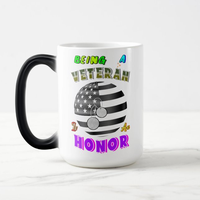 Att Vara Veteran Är En Ära Magisk Mugg (Vänster)