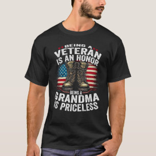 Att vara veteran är en hedersamerikansk Flagga T Shirt