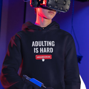 Att Vara Vuxen Är Svårt - Avbeställ   Anpassningsb Hoodie