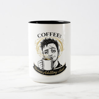 Att vara vuxen är svårt Kaffe Mugg | Roligt Vuxenh