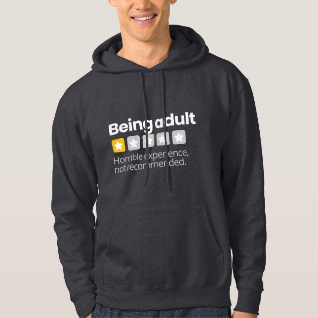 Att vara Vuxen Hoodie (Framsida)