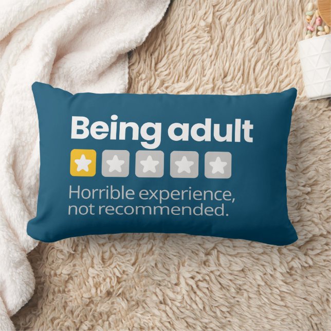 Att vara Vuxen Lumbarkudde (Filt)