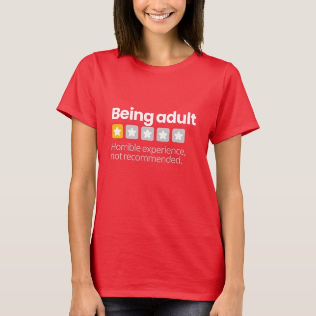 Att vara Vuxen T Shirt (Framsida)