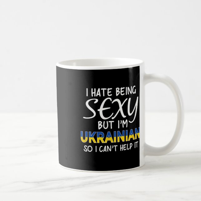 Att vara Y ukrainsk rolig Ukraina  Kaffemugg (Höger)
