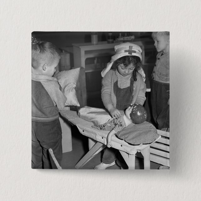 Att vårda skolar: 40-tal knapp (Framsida)