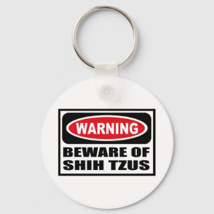 Att varna AKTA SIG AV den SHIH TZUS nyckelringen Nyckelring