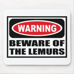 Att varna AKTA SIG AV LEMURSNA Mousepad Musmatta