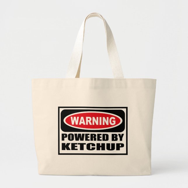 Att varna som DRIVAS AV KETCHUP, hänger lös Jumbo Tygkasse (Framsidan)
