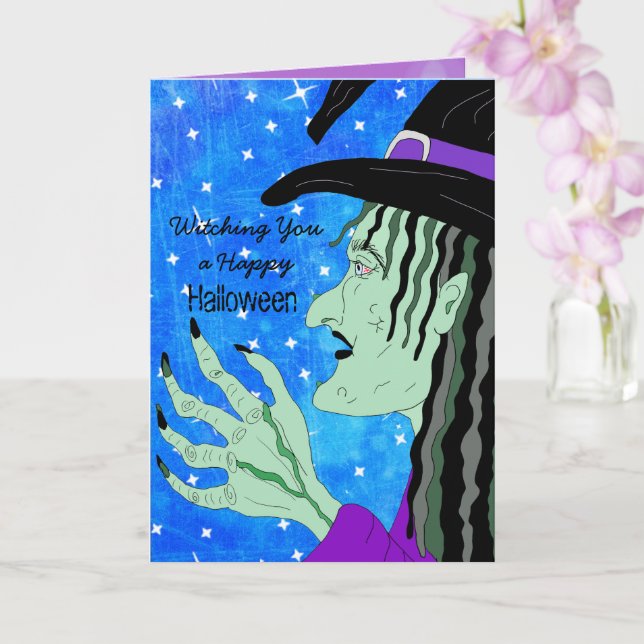 Att väva dig Happy halloween Kort (Orkide)
