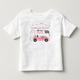 Att växa upp dubbelt så fort Festiv rosa racerbil  T Shirt