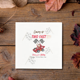 Att växa upp två snabba röda racerbil pappersservett