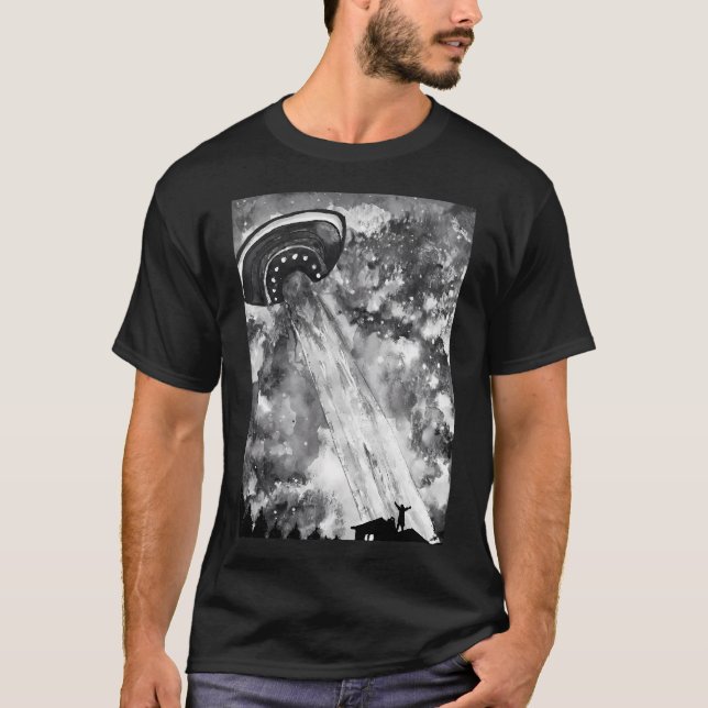 Att vinka ned en UFO T Shirt (Framsida)