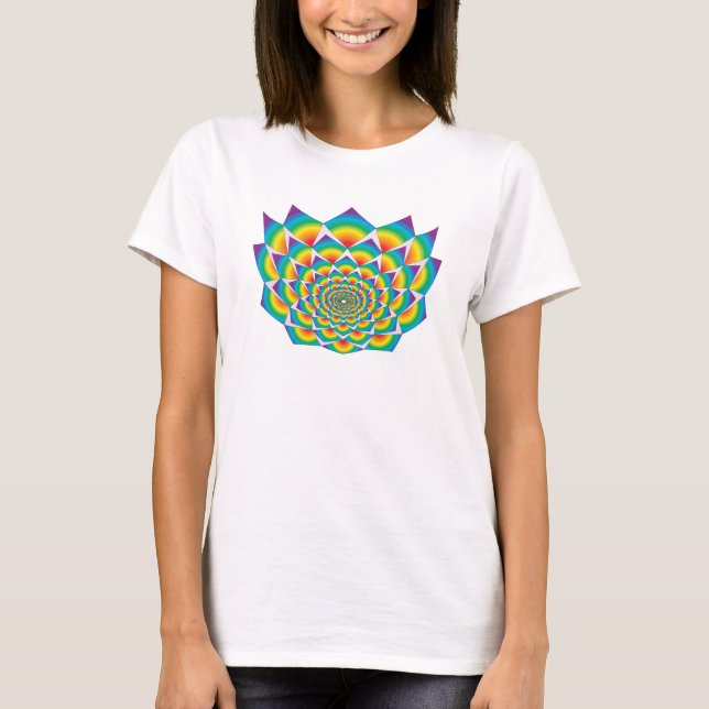 ATT VIRVLA KVADRERAR - lotusblomma Tee Shirt (Framsida)