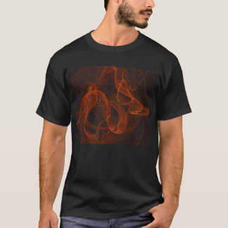 Att virvla runt flammar tshirten t shirt