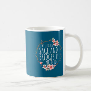 Att Will Bränner Salvia Broar Om Kaffemugg