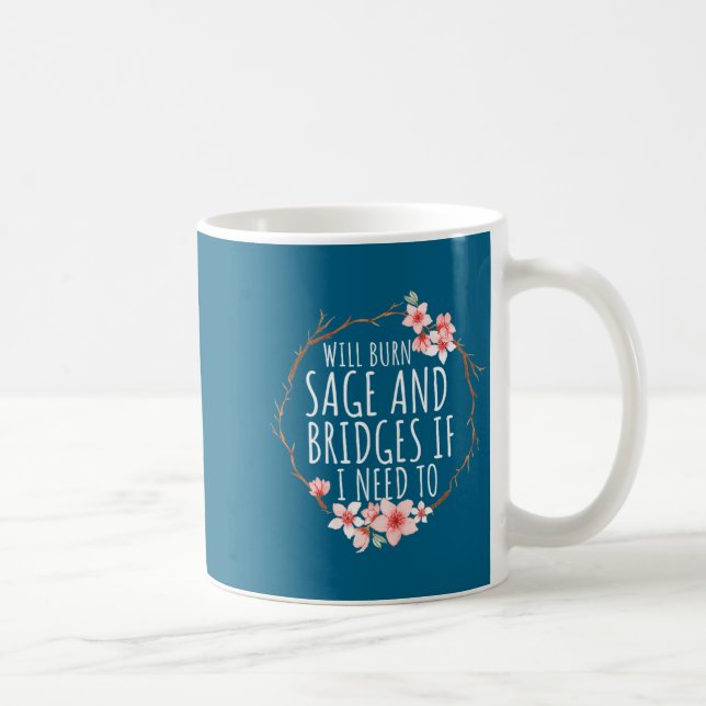 Att Will Bränner Salvia Broar Om Kaffemugg (Höger)