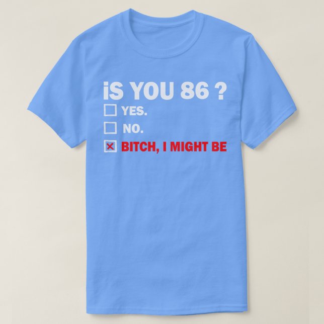 Åtta 6 86 år gammal födelsedag 86:e t shirt (Design framsida)