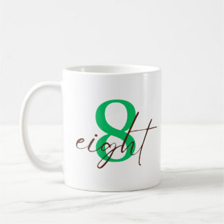 Åtta 8 års jubileum med personalisering kaffemugg