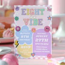 Åtta är en Vibe Preppy Patch 8:e Födelsedagsfesten