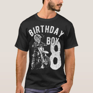 Åtta år gammal pojke - Birthday boy - Dirt Cykla - T Shirt