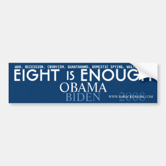 Åtta är NOG - Obama den politiska bildekalet Bildekal