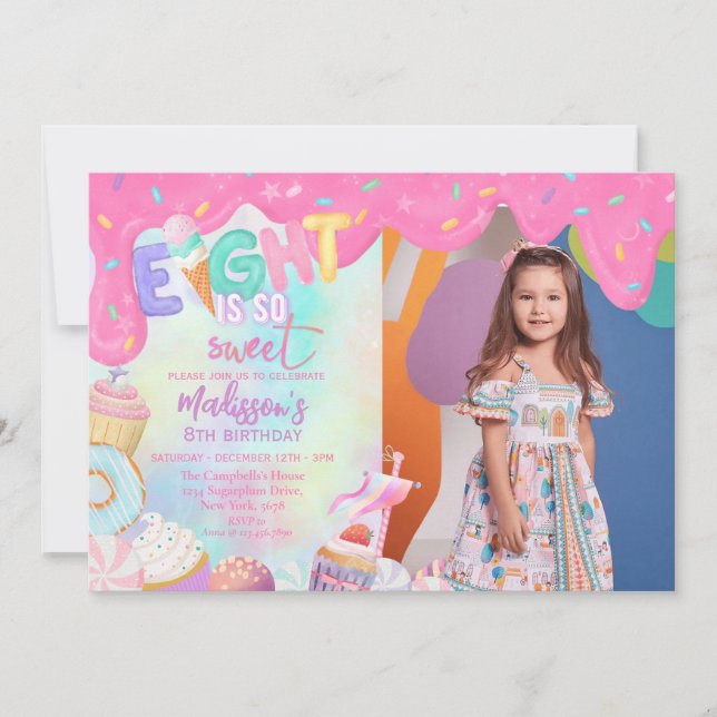 Åtta är så söt inbjudningar (Framsida)