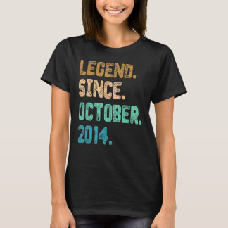 Åtta års ålder sedan oktober 2014 8:e födelsedagen t shirt
