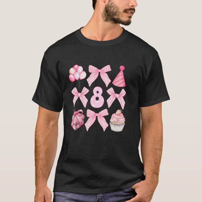 Åtta års Födelsedagsfest för unga flickor T Shirt (Framsida)
