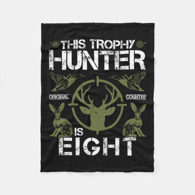 Åtta års gammal födelsedagsjakt på Anka Hjort Hunt Fleecefilt (Framsidan)