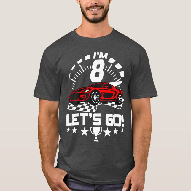 Åtta års Tävling 8:e födelsedagstidningen Tävla Ra T Shirt (Framsida)