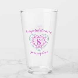 Åtta årsdagen av kärlek-turismens anpassningsbar glaskopp